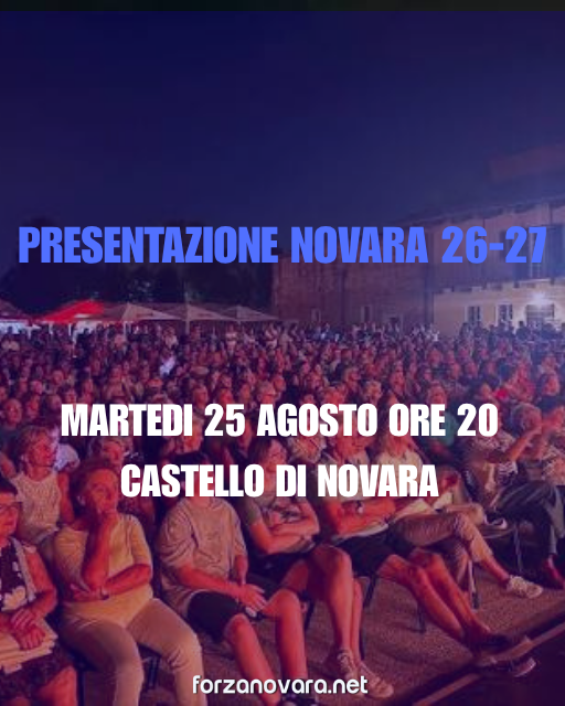 Presentazione Novara 2026-2027